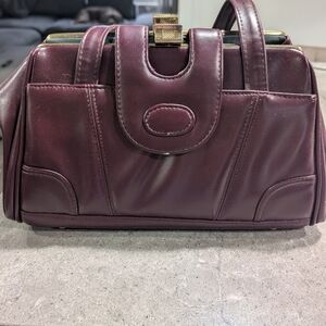 Vintage Burgundy Leather Handbag
